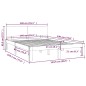 vidaXL Massivholzbett Schwarz Kiefer 140x190 cm vidaXL Massivholzbett Schwarz Kiefer 140x190 cm