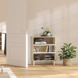 vidaXL Sideboard Weiß Sonoma-Eiche 57x35x70 cm Holzwerkstoff