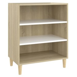 vidaXL Sideboard Weiß Sonoma-Eiche 57x35x70 cm Holzwerkstoff