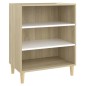 vidaXL Sideboard Weiß Sonoma-Eiche 57x35x70 cm Holzwerkstoff vidaXL Sideboard Weiß Sonoma-Eiche 57x35x70 cm Holzwerkstoff