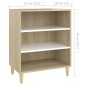 vidaXL Sideboard Weiß Sonoma-Eiche 57x35x70 cm Holzwerkstoff vidaXL Sideboard Weiß Sonoma-Eiche 57x35x70 cm Holzwerkstoff