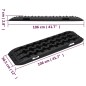 vidaXL Traktionsmatten 2 Stk. Schwarz 106x30,5x7 cm Nylon vidaXL Traktionsmatten 2 Stk. Schwarz 106x30,5x7 cm Nylon