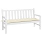 Gartenbank-Auflage Cremeweiß 150x50x7 cm Oxford-Gewebe Gartenbank-Auflage Cremeweiß 150x50x7 cm Oxford-Gewebe