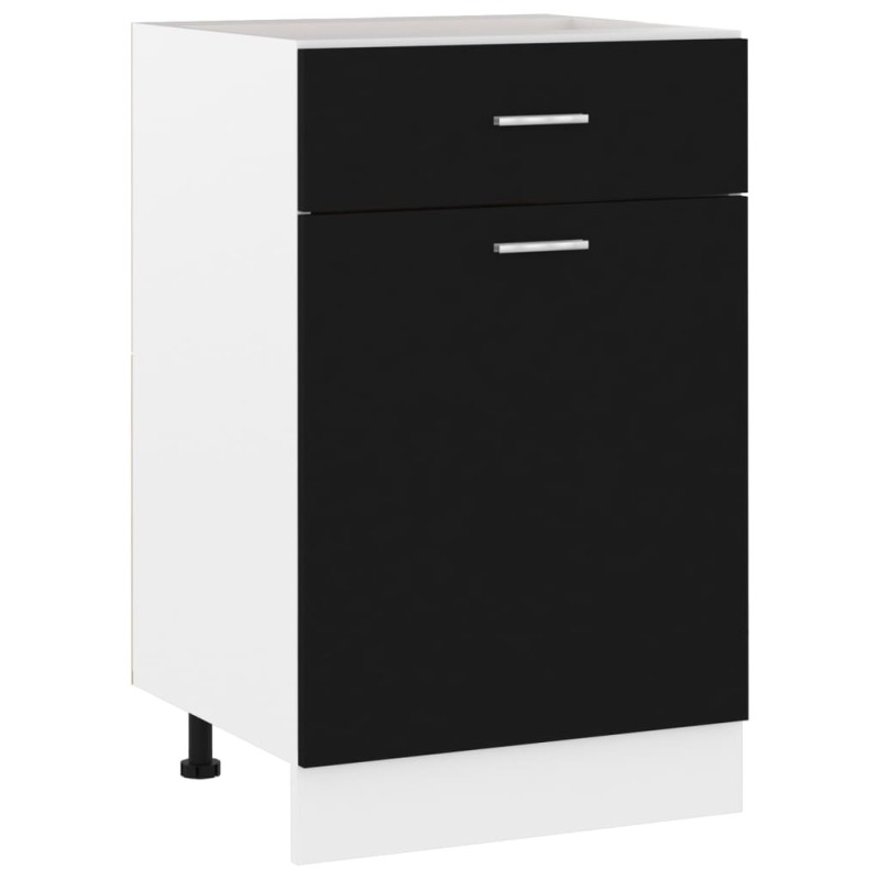 vidaXL Schubunterschrank Schwarz 50x46x81,5 cm Holzwerkstoff vidaXL Schubunterschrank Schwarz 50x46x81,5 cm Holzwerkstoff