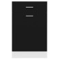 vidaXL Schubunterschrank Schwarz 50x46x81,5 cm Holzwerkstoff vidaXL Schubunterschrank Schwarz 50x46x81,5 cm Holzwerkstoff