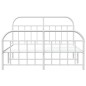 vidaXL Bettgestell mit Kopf- und Fußteil Metall Weiß 183x213 cm vidaXL Bettgestell mit Kopf- und Fußteil Metall Weiß 183x213 cm