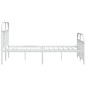 vidaXL Bettgestell mit Kopf- und Fußteil Metall Weiß 183x213 cm vidaXL Bettgestell mit Kopf- und Fußteil Metall Weiß 183x213 cm