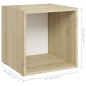 vidaXL TV-Schrank Weiß und Sonoma-Eiche 37x35x37 cm Holzwerkstoff vidaXL TV-Schrank Weiß und Sonoma-Eiche 37x35x37 cm Holzwerkstoff