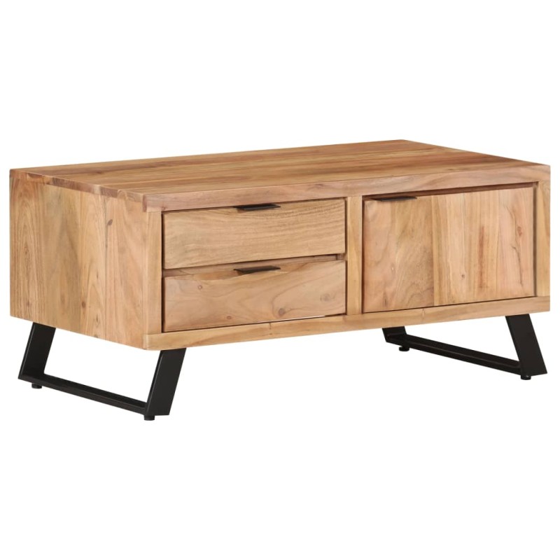 vidaXL Couchtisch 90x50x40 cm Massivholz Akazie mit Naturkanten vidaXL Couchtisch 90x50x40 cm Massivholz Akazie mit Naturkanten