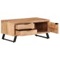 vidaXL Couchtisch 90x50x40 cm Massivholz Akazie mit Naturkanten vidaXL Couchtisch 90x50x40 cm Massivholz Akazie mit Naturkanten