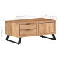 vidaXL Couchtisch 90x50x40 cm Massivholz Akazie mit Naturkanten vidaXL Couchtisch 90x50x40 cm Massivholz Akazie mit Naturkanten