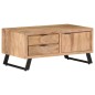 vidaXL Couchtisch 90x50x40 cm Massivholz Akazie mit Naturkanten vidaXL Couchtisch 90x50x40 cm Massivholz Akazie mit Naturkanten