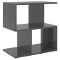 vidaXL Nachttisch Hochglanz-Grau 50x30x51,5 cm Holzwerkstoff vidaXL Nachttisch Hochglanz-Grau 50x30x51,5 cm Holzwerkstoff