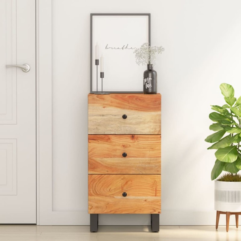 vidaXL Sideboard mit 3 Schubladen 40x33,5x75 cm Massivholz Akazie vidaXL Sideboard mit 3 Schubladen 40x33,5x75 cm Massivholz Akazie
