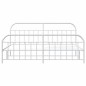 vidaXL Bettgestell mit Kopf- und Fußteil Metall Weiß 193x203 cm vidaXL Bettgestell mit Kopf- und Fußteil Metall Weiß 193x203 cm