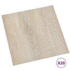 vidaXL PVC-Fliesen Selbstklebend 20 Stk. 1,86 m² Beige