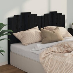 vidaXL Kopfteil Schwarz 186x4x110 cm Massivholz Kiefer