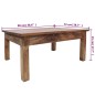 vidaXL Couchtisch Altholz Massiv 98 x 73 x 45 cm vidaXL Couchtisch Altholz Massiv 98 x 73 x 45 cm
