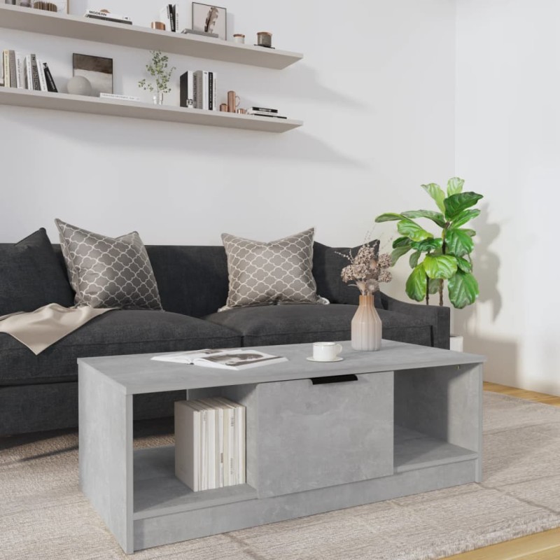 vidaXL Couchtisch Betongrau 102x50x36 cm Holzwerkstoff vidaXL Couchtisch Betongrau 102x50x36 cm Holzwerkstoff