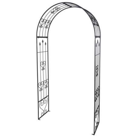 ProGarden Rosenbogen Metall 136 cm Anthrazit