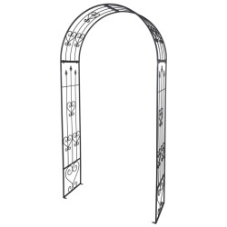ProGarden Rosenbogen Metall 136 cm Anthrazit