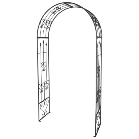 ProGarden Rosenbogen Metall 136 cm Anthrazit