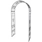 ProGarden Rosenbogen Metall 136 cm Anthrazit ProGarden Rosenbogen Metall 136 cm Anthrazit