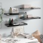 vidaXL Wandregale Schwebend 4 Stk. Hochglanz-Schwarz 60x23,5x3,8cm MDF vidaXL Wandregale Schwebend 4 Stk. Hochglanz-Schwarz 60x23,5x3,8cm MDF
