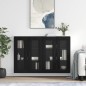 Wandschränke 2 Stk. Schwarz Holzwerkstoff Wandschränke 2 Stk. Schwarz Holzwerkstoff