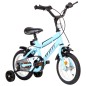 vidaXL Kinderfahrrad 12 Zoll Schwarz und Blau vidaXL Kinderfahrrad 12 Zoll Schwarz und Blau