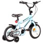 vidaXL Kinderfahrrad 12 Zoll Schwarz und Blau vidaXL Kinderfahrrad 12 Zoll Schwarz und Blau