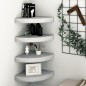 vidaXL Eck-Wandregal 4 Stk. Betongrau 25x25x3,8 cm MDF vidaXL Eck-Wandregal 4 Stk. Betongrau 25x25x3,8 cm MDF