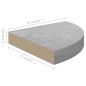 vidaXL Eck-Wandregal 4 Stk. Betongrau 25x25x3,8 cm MDF vidaXL Eck-Wandregal 4 Stk. Betongrau 25x25x3,8 cm MDF