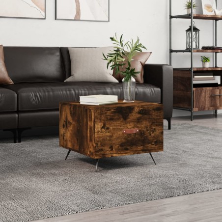 vidaXL Couchtisch Räuchereiche 50x50x40 cm Holzwerkstoff