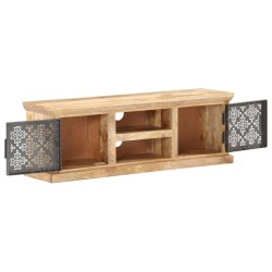 vidaXL TV-Schrank mit Stahltüren 120x30x40 cm Mango Massivholz