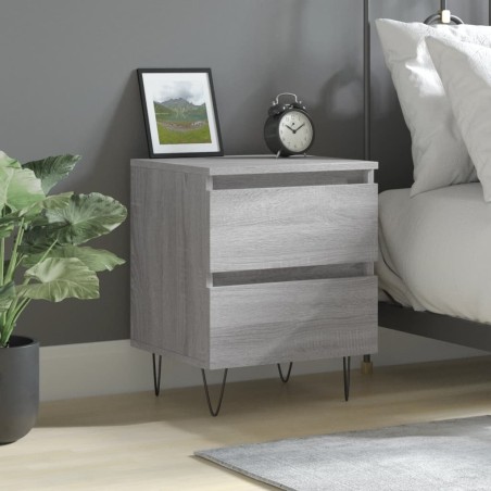 vidaXL Nachttisch Grau Sonoma 40x35x50 cm Holzwerkstoff