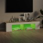 vidaXL TV-Schrank mit LED-Leuchten Weiß Sonoma-Eiche 135x39x30 cm vidaXL TV-Schrank mit LED-Leuchten Weiß Sonoma-Eiche 135x39x30 cm