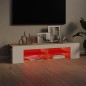 vidaXL TV-Schrank mit LED-Leuchten Weiß Sonoma-Eiche 135x39x30 cm vidaXL TV-Schrank mit LED-Leuchten Weiß Sonoma-Eiche 135x39x30 cm