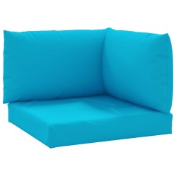 Palettenkissen 3-tlg. Hellblau Oxford-Gewebe