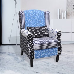 vidaXL Sessel mit Patchwork-Design Stoff 