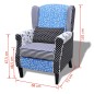 vidaXL Sessel mit Patchwork-Design Stoff vidaXL Sessel mit Patchwork-Design Stoff