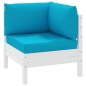 Palettenkissen 3-tlg. Hellblau Oxford-Gewebe Palettenkissen 3-tlg. Hellblau Oxford-Gewebe