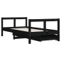 vidaXL Kinderbett mit Schubladen Schwarz 80x160 cm Massivholz Kiefer vidaXL Kinderbett mit Schubladen Schwarz 80x160 cm Massivholz Kiefer