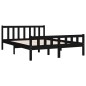 vidaXL Massivholzbett Schwarz 140x190 cm vidaXL Massivholzbett Schwarz 140x190 cm