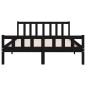 vidaXL Massivholzbett Schwarz 140x190 cm vidaXL Massivholzbett Schwarz 140x190 cm