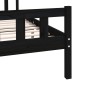 vidaXL Massivholzbett Schwarz 140x190 cm vidaXL Massivholzbett Schwarz 140x190 cm