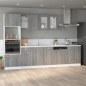 vidaXL Mikrowellenumbauschrank Grau Sonoma 60x57x207 cm Holzwerkstoff vidaXL Mikrowellenumbauschrank Grau Sonoma 60x57x207 cm Holzwerkstoff