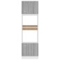 vidaXL Mikrowellenumbauschrank Grau Sonoma 60x57x207 cm Holzwerkstoff vidaXL Mikrowellenumbauschrank Grau Sonoma 60x57x207 cm Holzwerkstoff