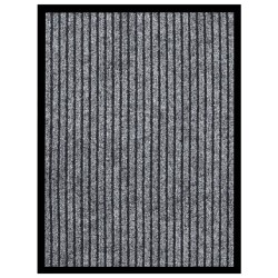 vidaXL Fußmatte Grau Gestreift 40x60 cm