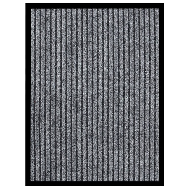 vidaXL Fußmatte Grau Gestreift 40x60 cm vidaXL Fußmatte Grau Gestreift 40x60 cm